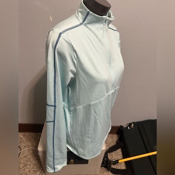 Under Armour Light Blue Quarter-Zip Pullover Womens Fitted - Picture 5 of 7